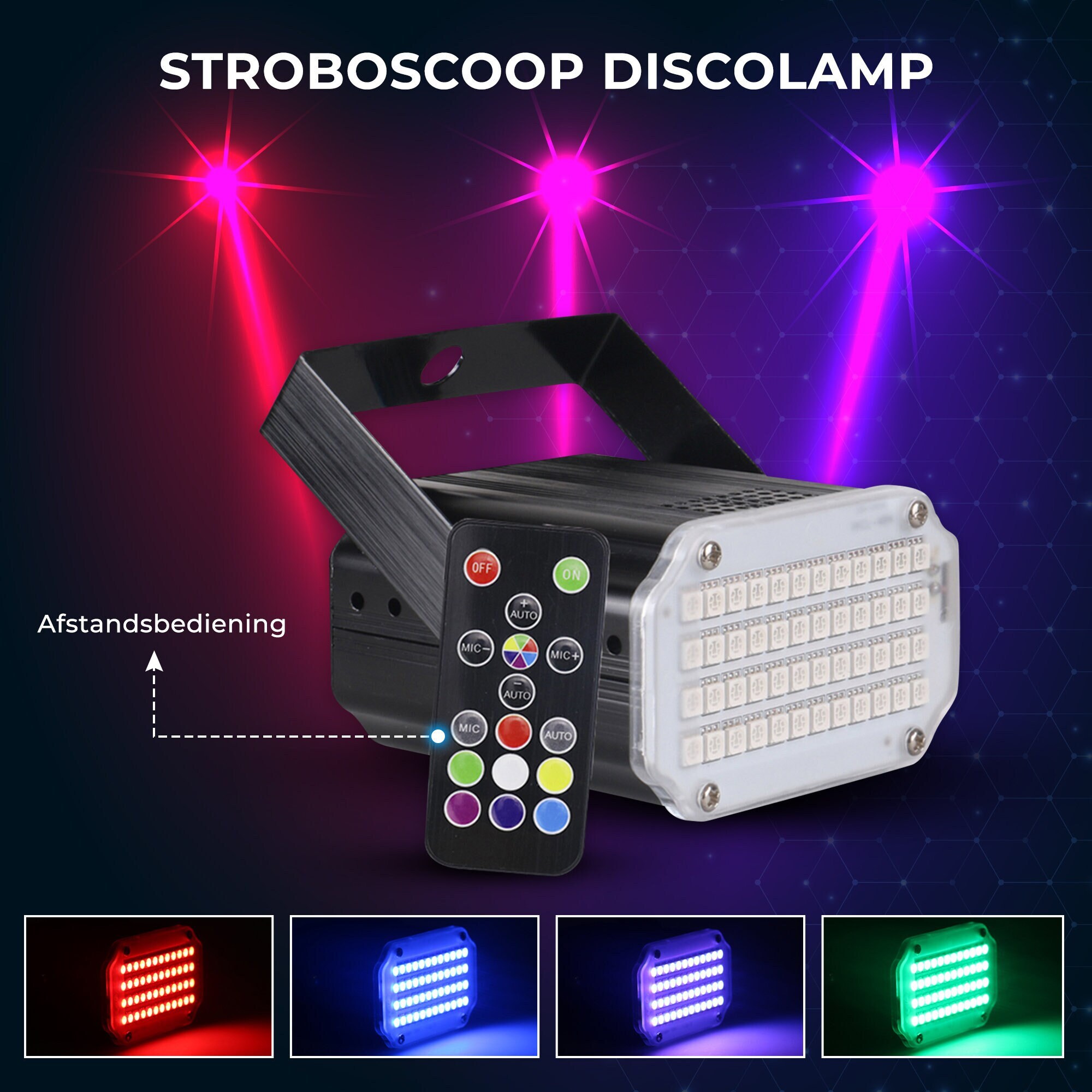 LED Auto USB Discobal RGB Mini Party Verlichting - Discolamp Sfeer