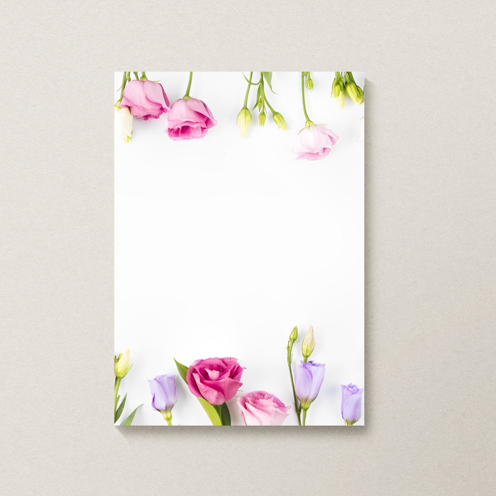 Papel De Carta Para Imprimir Flores - Etsy Ireland
