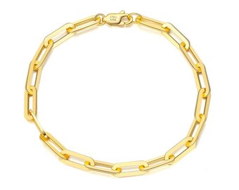 Hannah chain bracelet| Stackable chain bracelet| Sleek paperclip links by BOLJE| Sterling silver| Perfect gift for her