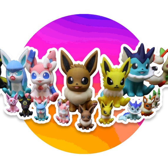 Pokemon Eevee Evolutions Figure Keychain 9 Pieces Set (In-stock