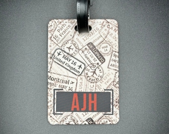 Swifty Grab Your Passport and My Hand Custom Monogram Luggage Tag