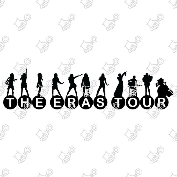 File SVG e PNG delle silhouette del tour Swifty The Eras