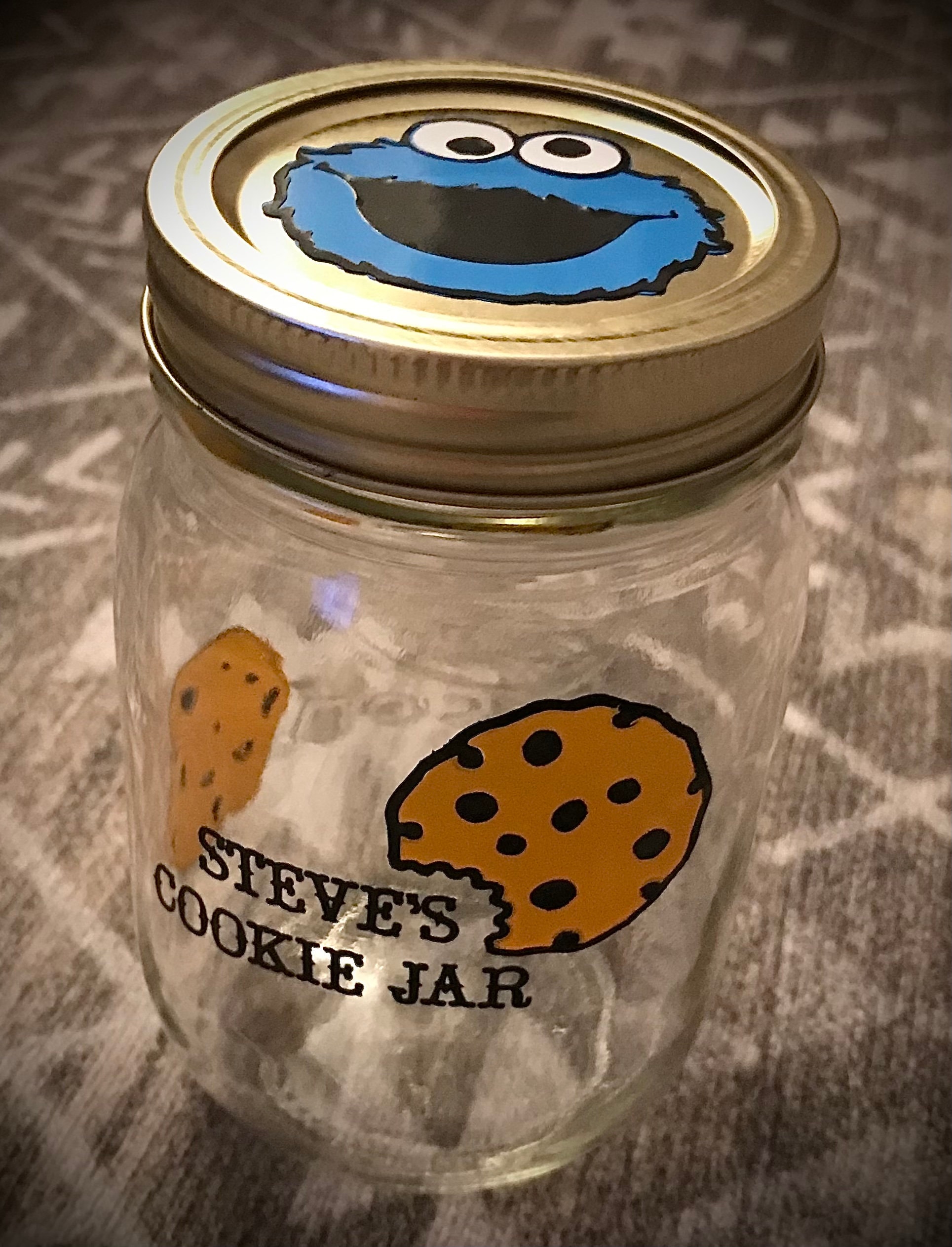 Customized Cookie Monster Stash Jar Etsy