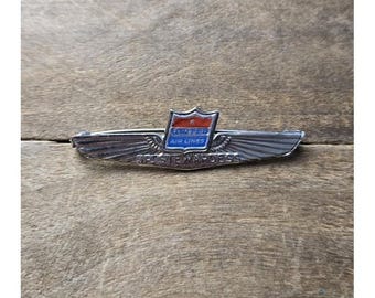 Vintage United Airlines Jr  Stewardess Wings Hat Lapel Pin Collectible