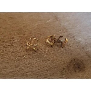 vintage greek fraternity chi phi & beta sigma - lapel pin