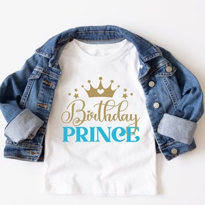 Birthday prince Shirt, Toddler Shirt, Kids Birthday shirt, Boy  Birthday Tee, Birthday Party Boy Shirt, Gift For Birthday, Birthday gift