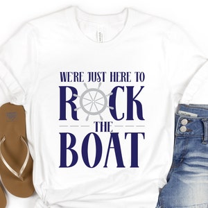 We're Just Here To Rock The Boat Shirt, Funny Cruise Shirts, Family Vacation Shirts, Trip Shirts, Family Trip Tee, Vacation Sweatshirts