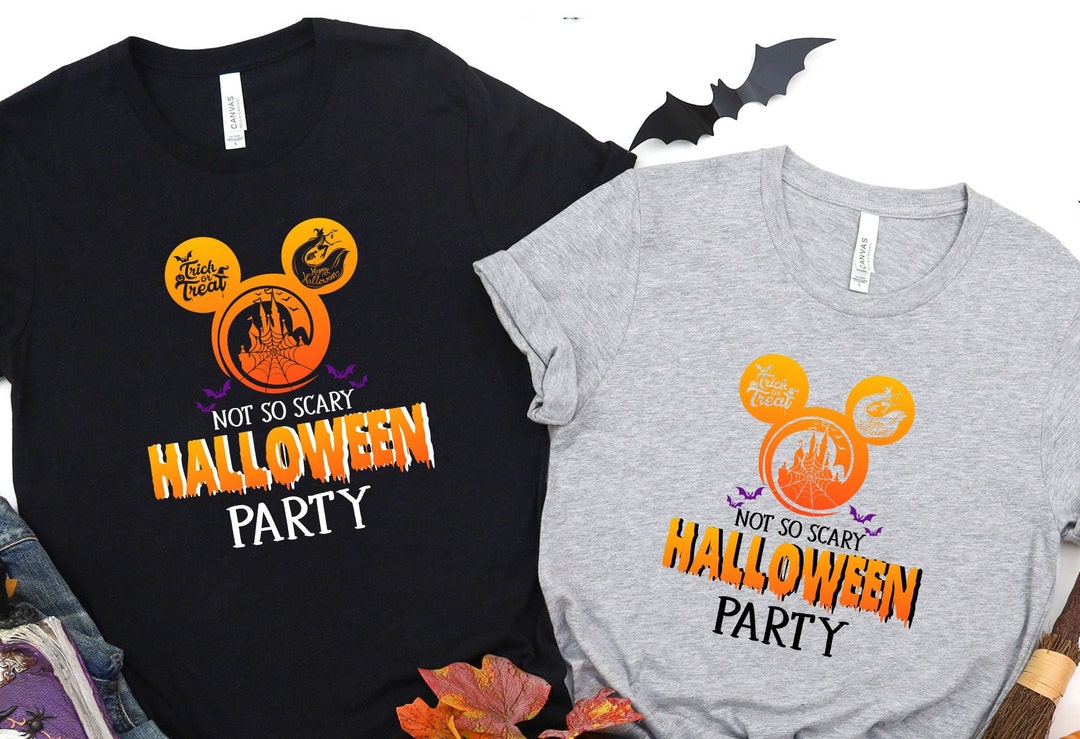 Disney Not so Scary Halloween Party Shirtdisney Characters Etsy