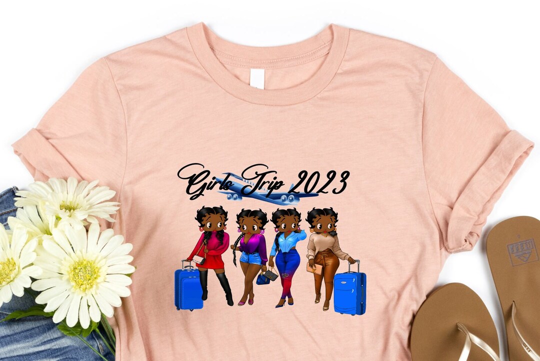 Girls Trip 2023 Shirts,black Girls Trip Betty Boop Tshirt,funny Summer