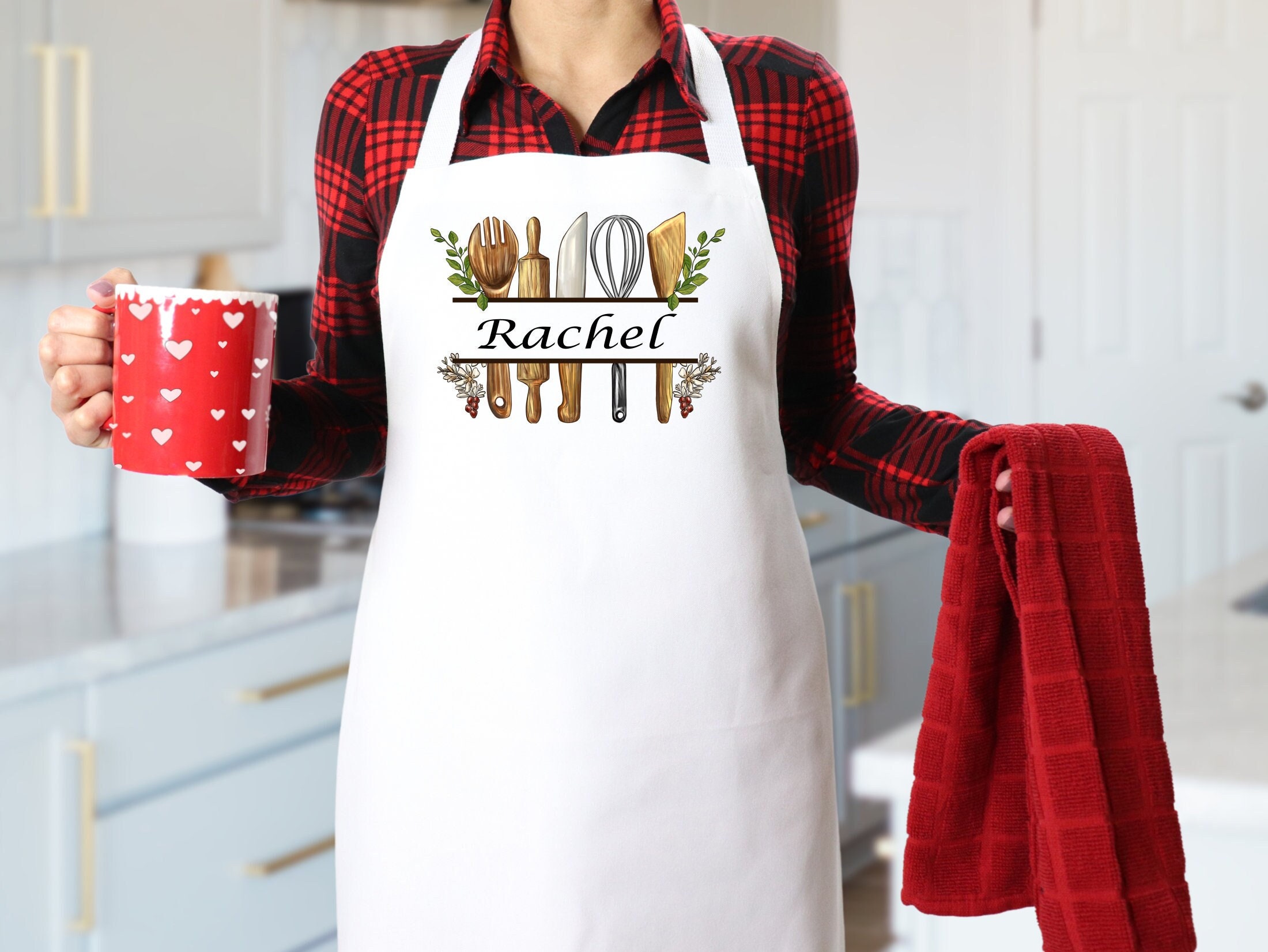 Kiss The Chef Apron - Kitchen Wear Cupcake Food Bake Cooking Funny Banter