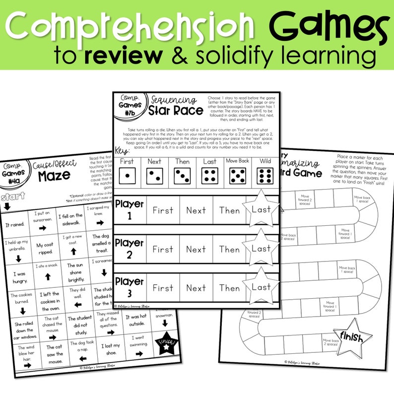 Reading Comprehension First Grade Activities, 2nd Grade Reading ...
