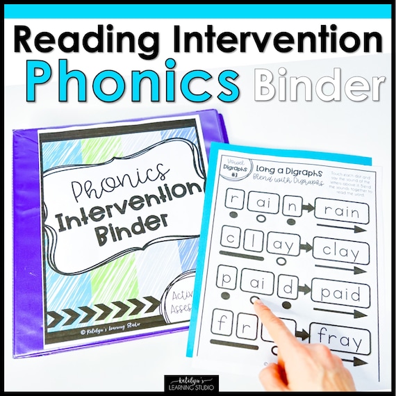Phonics Games, Phonics Worksheet Binder, Phonics Printables Reading Intervention Activities, Phonics workbook for Homeschool Printables