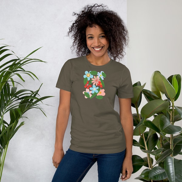 Botanical Whimsy Floral Unisex t-shirt