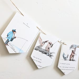 Little Bear: Father Bear Comes Home Book Page Garland, Children's Party Banner, Bedroom Decoration