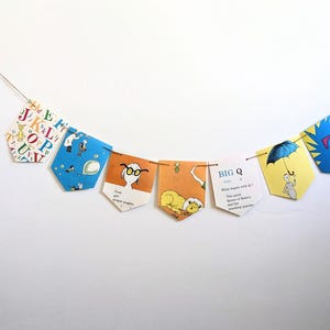 Dr. Seuss ABC Buchseiten Girlande, Dr. Seuss Party Dekoration, Kinderzimmer Wimpelkette
