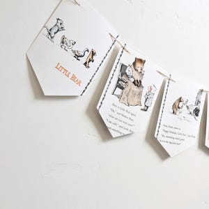Ghirlanda di pagine di libri "Little Bear", striscione per feste per bambini, decorazione per camera da letto