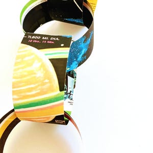 Karte des Universums Papier Countdown Kette, Weltraum Papiergirlande, Kinderparty Dekoration, Baby Schlafzimmer Dekor