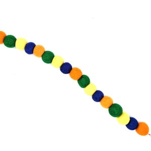 Paw Patrol Color Scheme Felt Ball Garland | Holiday Decoration | Birthday Decoration | Home Decoration