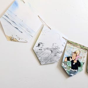 Ghirlanda di pagine del libro "Andiamo a caccia dell'orso", striscione per feste per bambini, decorazione per camera da letto con filastrocche
