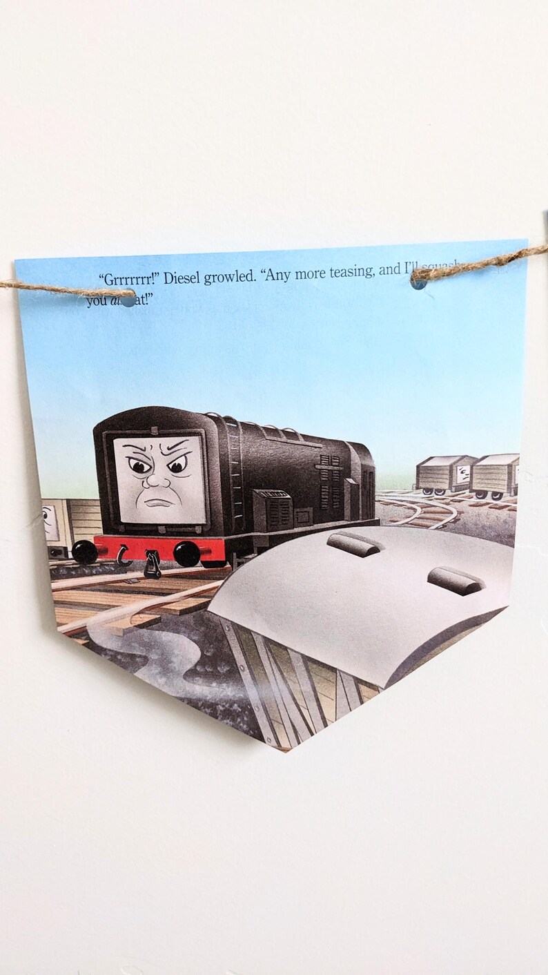 Thomas the Train Book Page Garland, Children's Party Banner, Bedroom ...