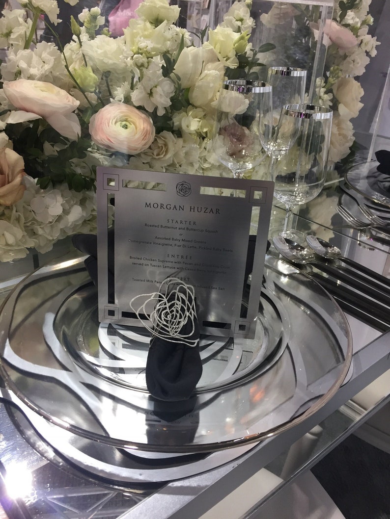 Modern Rose Pattern Charger Plate, Placemat for Weddings, Events, Wall