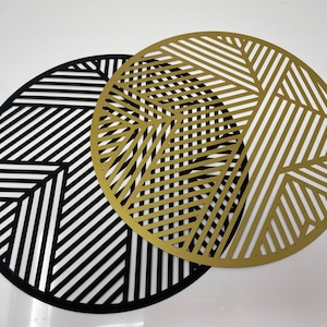 Line Pattern Charger  / Placemat  :  SVG for laser cutting, CNC