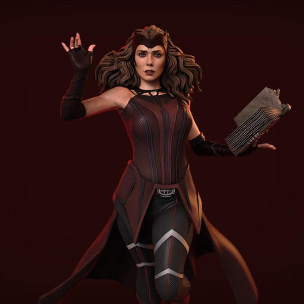Bruja Escarlata - Archivo STL 3D de Wanda Maximoff - Figura de Bruja Escarlata - Traje de película Doctor Strange en el Multiverso de la Locura