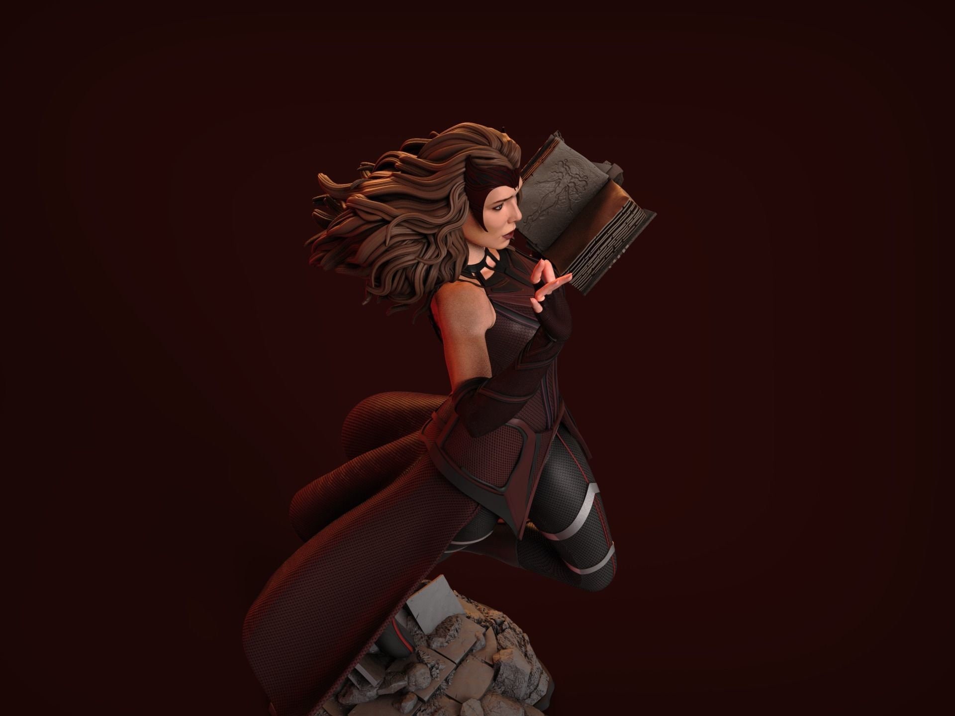 Scarlet Witch 3D Figure STL File – Wanda Maximoff, Multiverse of ...