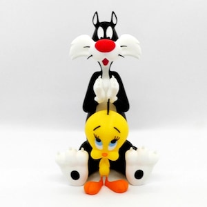 Titti e Silvestro file STL 3D multicolore - Titti e Silvestro figura - Stampante 3D