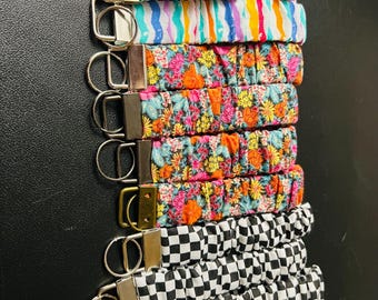 Scrunchy keychain scrunchy wristlet scrunchie key fob