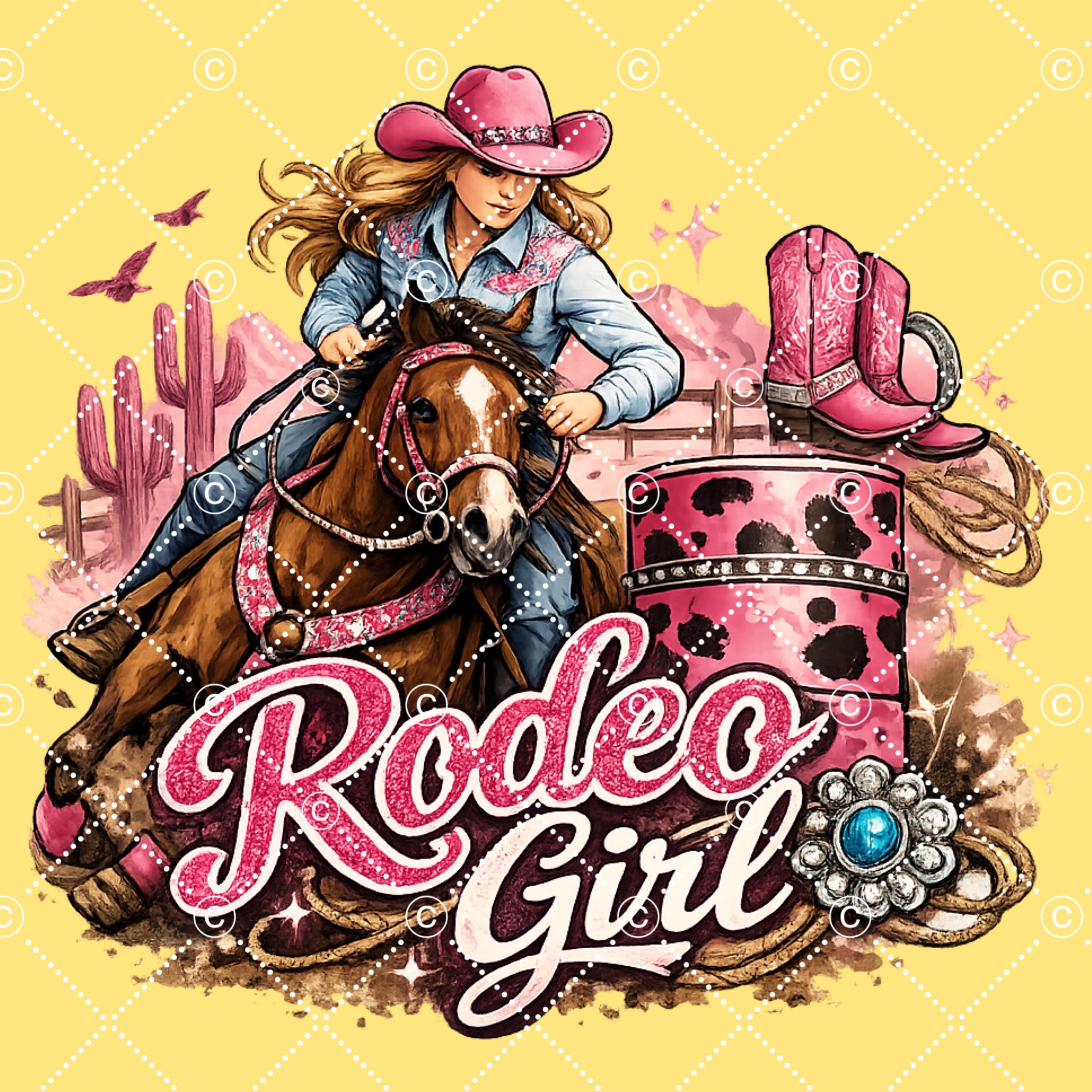 Girl Rodeo Background Rodeo Girl Country Png Graphic Clipart Design Barrel Racing Horse Theme ...