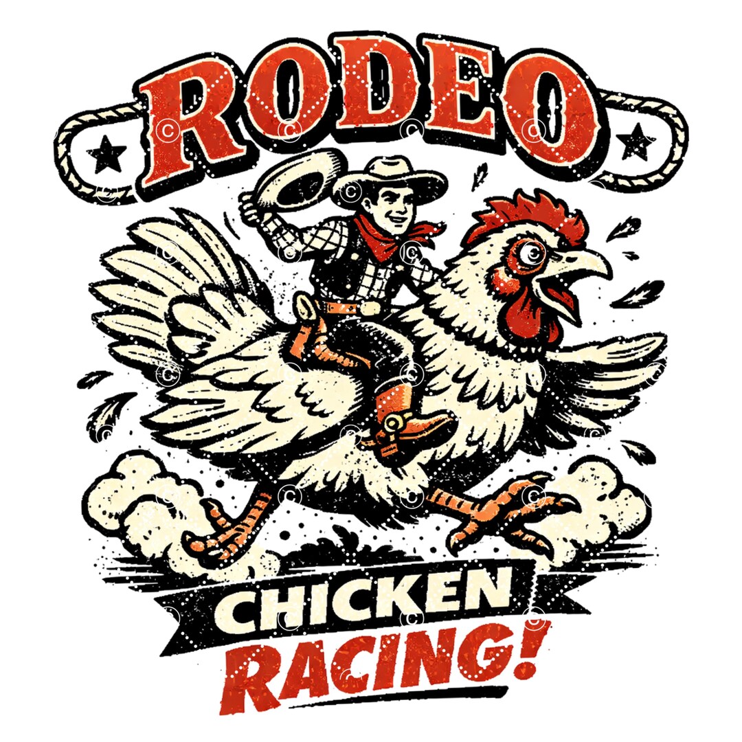 Chicken Leg Rodeo Vintage Rodeo Chicken Racing Png, Western Cowgirl Concert Rodeo ...