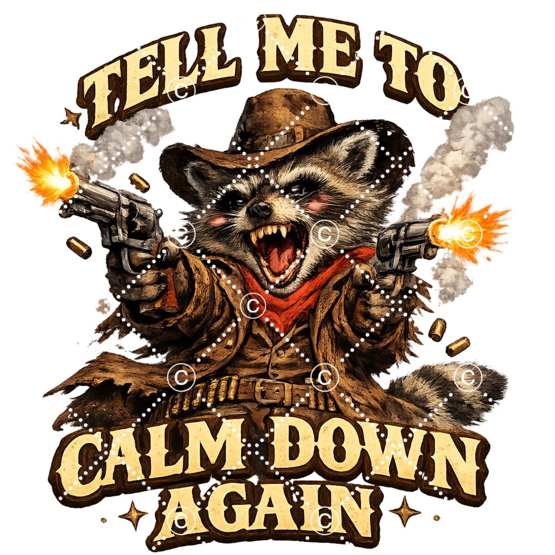 Unhinged Raccoon Png, Tell Me to Calm Down Again Png, Scorned Woman Png ...