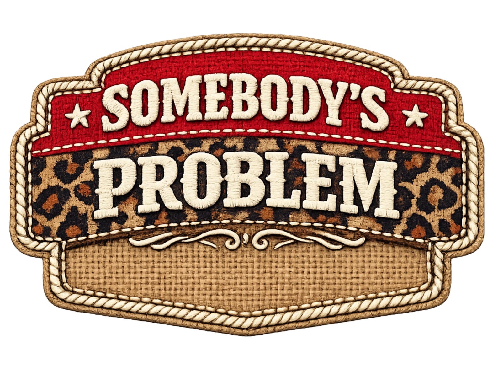 No Problem Country Somebody’s Problem Country Png Image | Country Music Faux Embroidered ...
