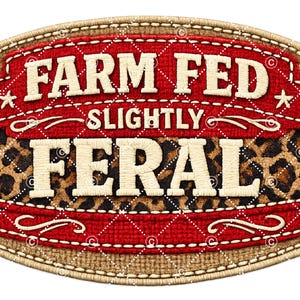 Farm feed slightly feral country png | lekko dzika muzyka country, sztuczny jutowy kapelusz z haftowanym lampartem, png, grafika ścienna