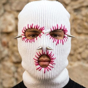 Custom Ski Mask - Fun 3 Hole Balaclava - Knit Balaclava - Tactical Crochet Face Mask