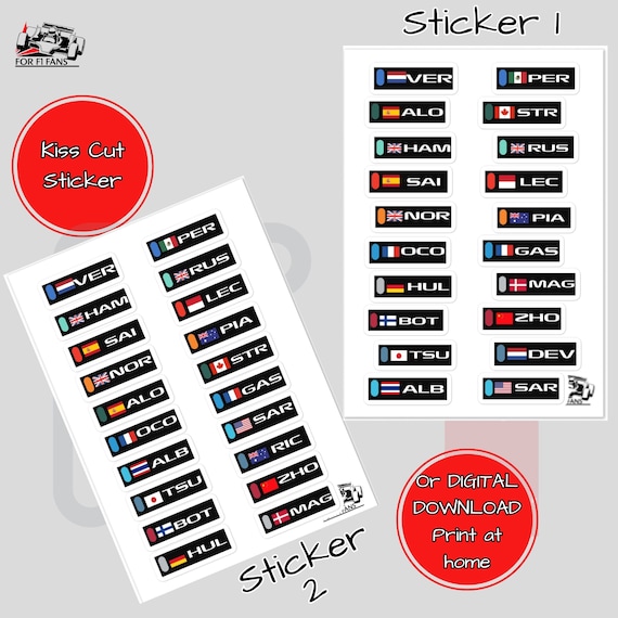 Autocollant Vintage F1 Formule 1 - Sticker Italien MA3222 Pour Tuning Auto