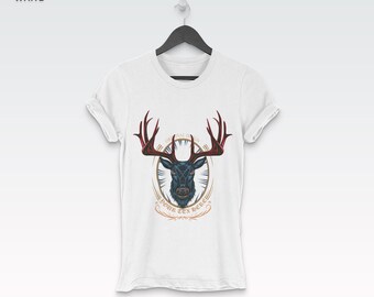 Herten T-shirt - herten grafisch T-shirt voor mannen en vrouwen - natuurliefhebbers