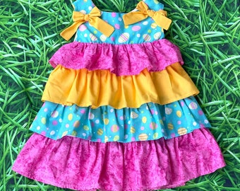 Toddler EASTER DRESS - Toddler Ruffle Dress, Little Girls Dresses, Kids Easter Outfit, Toddler Easter Outfit, Toddler Girl Outfit for Easter