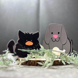 Cartes en forme de chats et de chiens