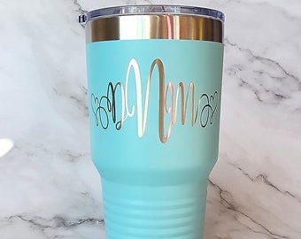 Personalized Monogram Tumbler - Laser Engraved - 2 sizes - Multiple Colors - Classy - Yeti Dupe - Polar Camel