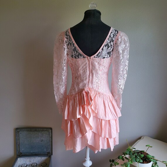 1980s Rampage Pink Party Dress - image 3