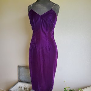 1990s Brushed Velvet Sleeveless Cocktail Dress