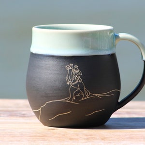 Pre-Order: Handmade Carved Ceramic Mug Hoth AT-AT Star Wars Wheel Thrown Stoneware Sgraffito 1 Mug image 8