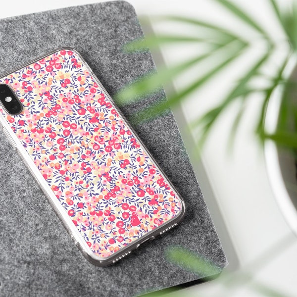 Coque de téléphone originale à motif Liberty Rose - Coque de protection pour iPhone et Samsung en silicone