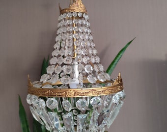 Basket chandelier, vintage