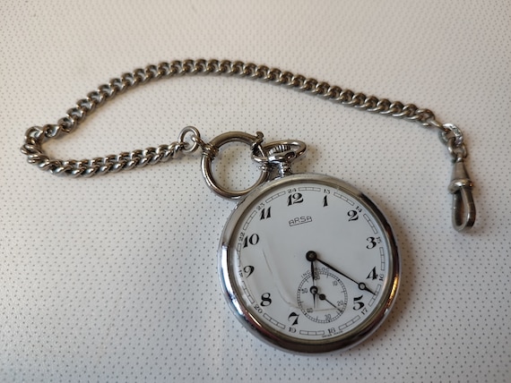 ARSA pocket watch with chain, vintage - image 1