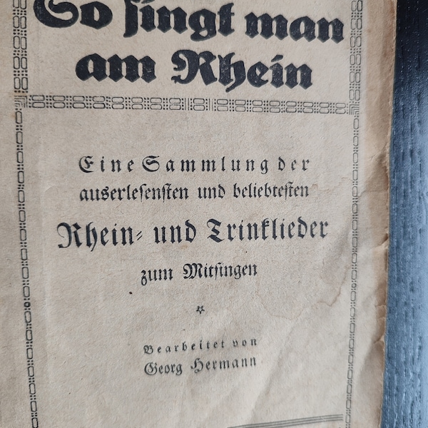 Liederbuch "so singt man am Rhein", vintage