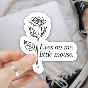 Little Mouse Sticker, Bookish Sticker, Reading Sticker, Haunting Adeline, Book Lover Sticker, Sticker for Kindle, Laptop, water bottle, car