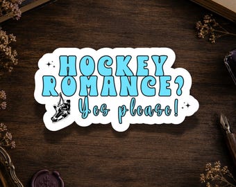 Pegatina de romance de hockey para amantes de los libros / Regalo para lectores de romance de hockey / Calcomanía picante para amantes de los libros / Pegatina de romance deportivo